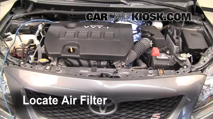 2010 Toyota Corolla S 1.8L 4 Cyl. Air Filter (Engine) Replace